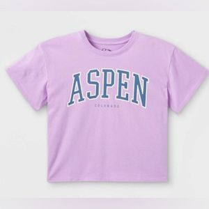 NWT. Art Class ASPEN colorado girls’ boxy graphic tee